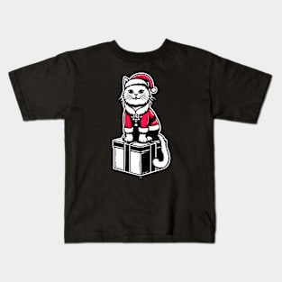 Christmas cat Kids T-Shirt